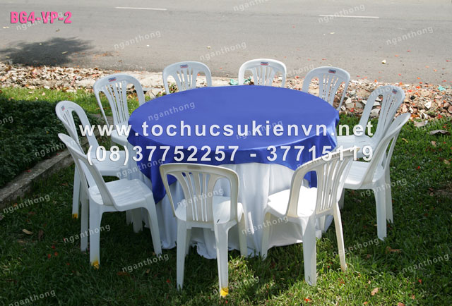 Cho thuê bàn ghế nhựa ngoài trời 4