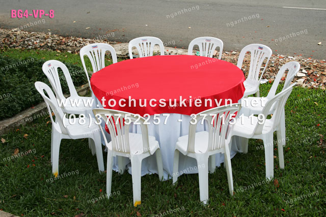 Cho thuê bàn ghế nhựa ngoài trời 6