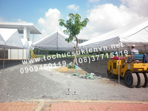 Cho thuê nhà lều nhà bạt trụ tròn 2