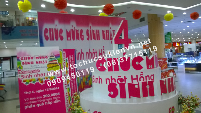 Trang trí sinh nhật lần thứ 4 Coop Mart bình dương  2