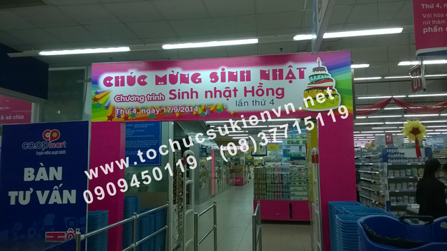 Trang trí sinh nhật lần thứ 4 Coop Mart bình dương  3