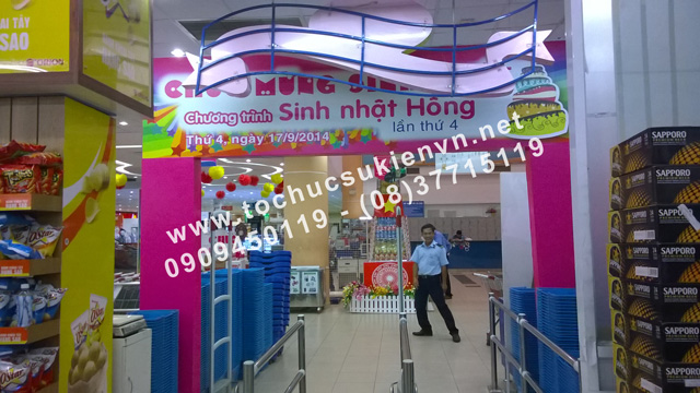 Trang trí sinh nhật lần thứ 4 Coop Mart bình dương  4