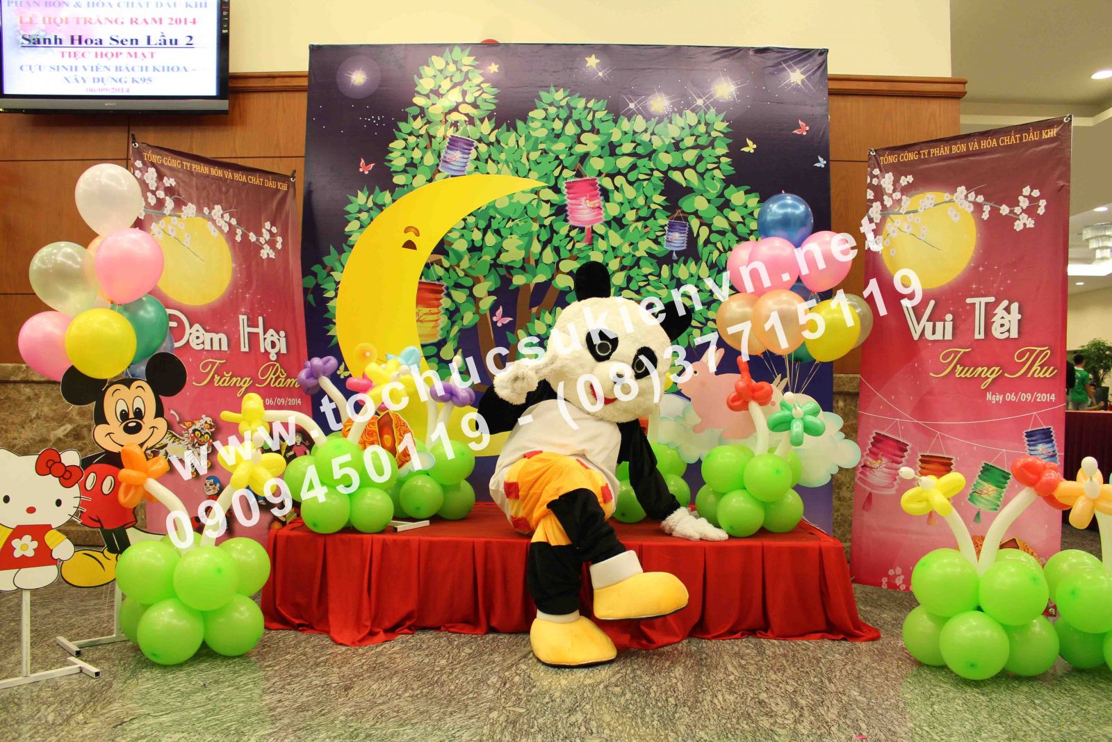 Cho thuê mascot gấu pooh, chuột micky Ngàn Thông 5