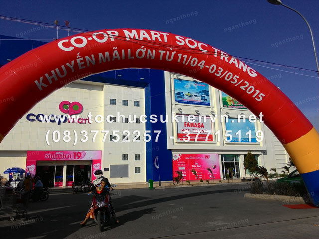 Thiết kế rối hơi, cổng hơi cho Coop Mart Sóc Trăng