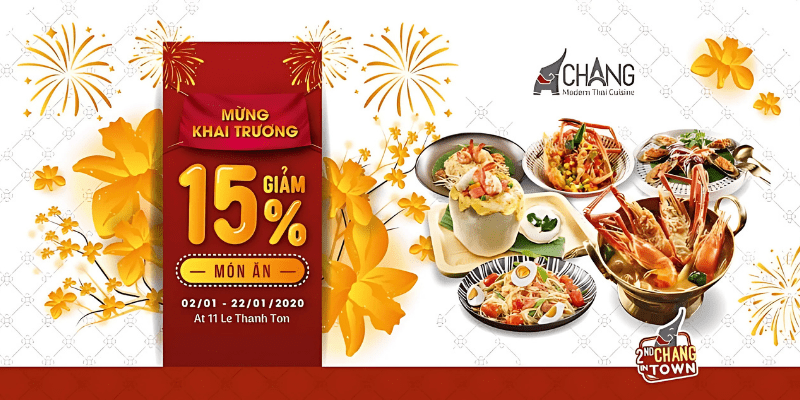 banner khai trương quán ăn