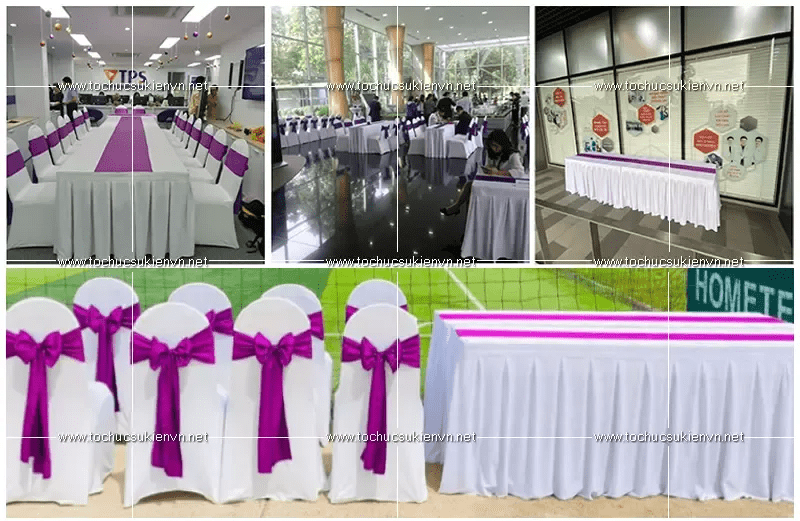 Dịch vụ cho thuê bàn ghế sự kiện mang đến sự đa dạng về kiểu dáng và kích thước