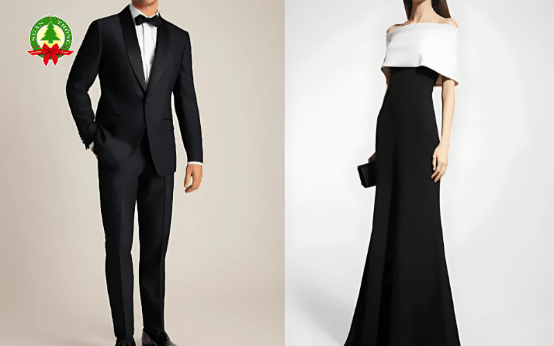 dress code đen trắng