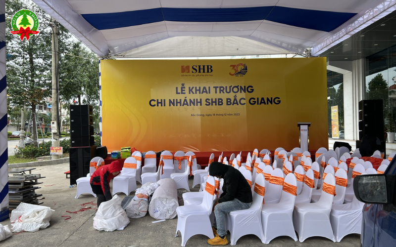 Cho thuê khung kích thước backdrop sự kiện và thi công trọn gói