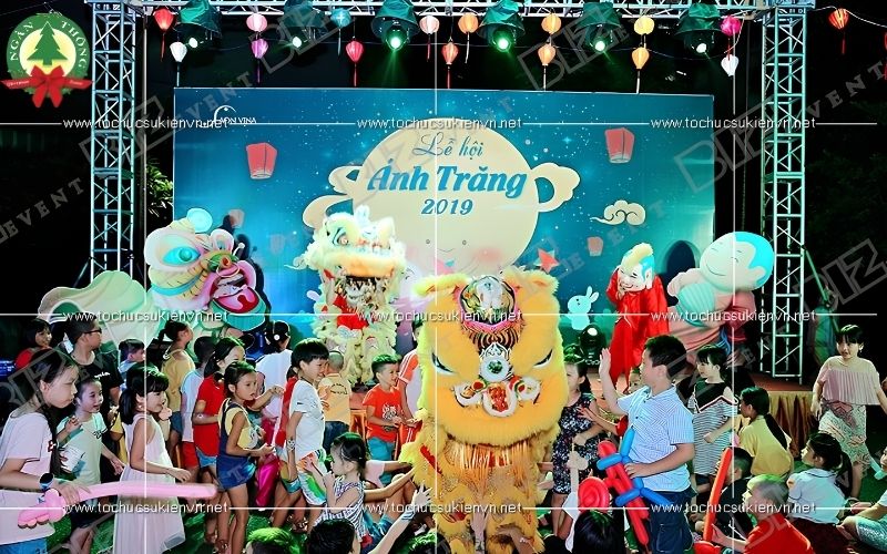 Trang trí phông nền, backdrop trung thu đẹp