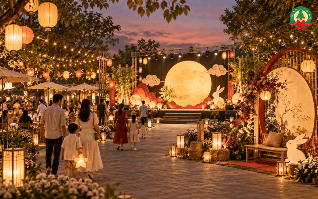 Trang trí đêm hội trăng rằm không chỉ tạo không khí lễ hội mà còn góp phần gắn kết cộng đồng và lưu giữ nét văn hóa Trung thu