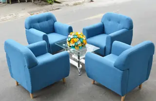 Ghế sofa Đơn CHÂU ÂU XANH BIỂN