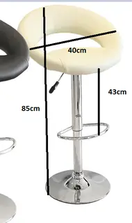 Ghế bar nệm trắng hở lưng