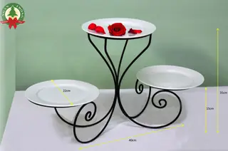 Kệ bánh tròn 3 dĩa (bao gồm dĩa)