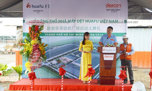 Lễ động thổ TPHCM nhà máy dệt Huafu Việt Nam 
