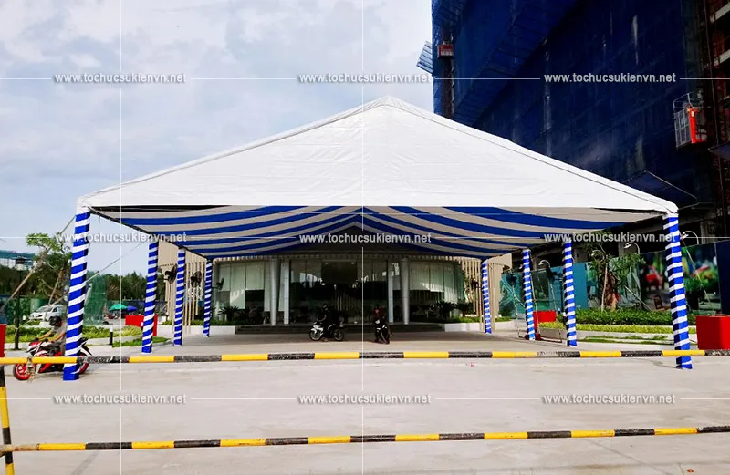 Báo giá nhà bạt nhôm trụ vuông khẩu độ 16m