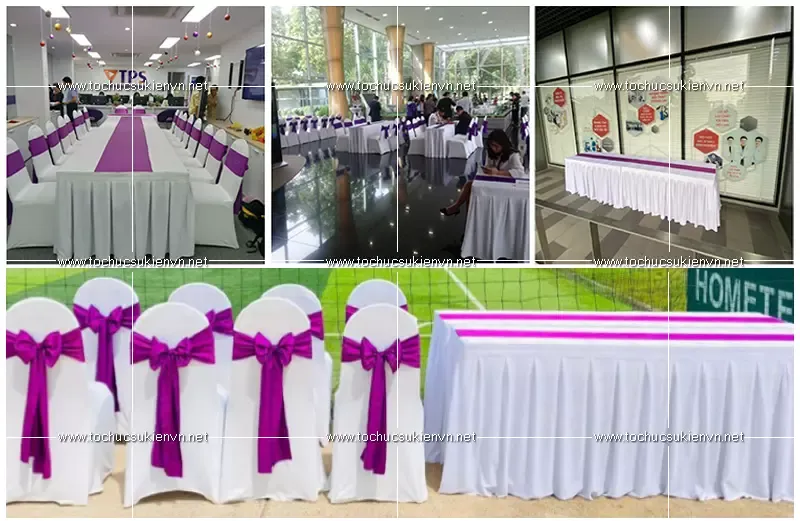 Dịch vụ cho thuê bàn ghế sự kiện mang đến sự đa dạng về kiểu dáng và kích thước