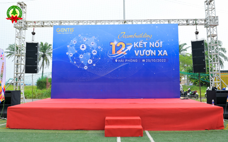 Khung sân khấu ngoài trời cho Teambuilding - sự kiện biển 