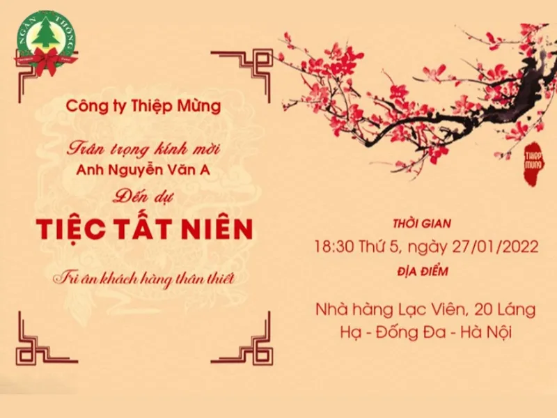 thư mời tất niên hài hước