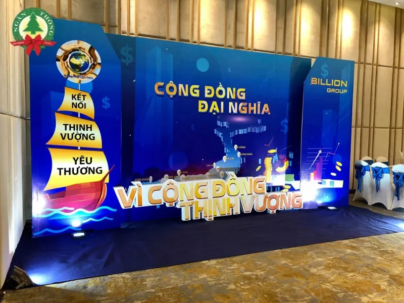 thi công backdrop sự kiện