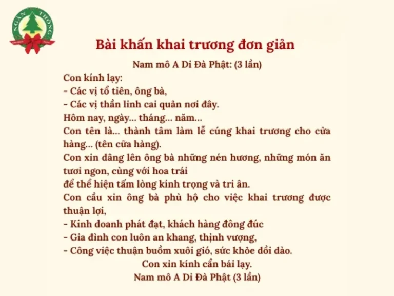 sớ cúng khai trương
