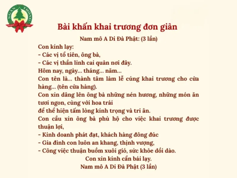sớ cúng khai trương